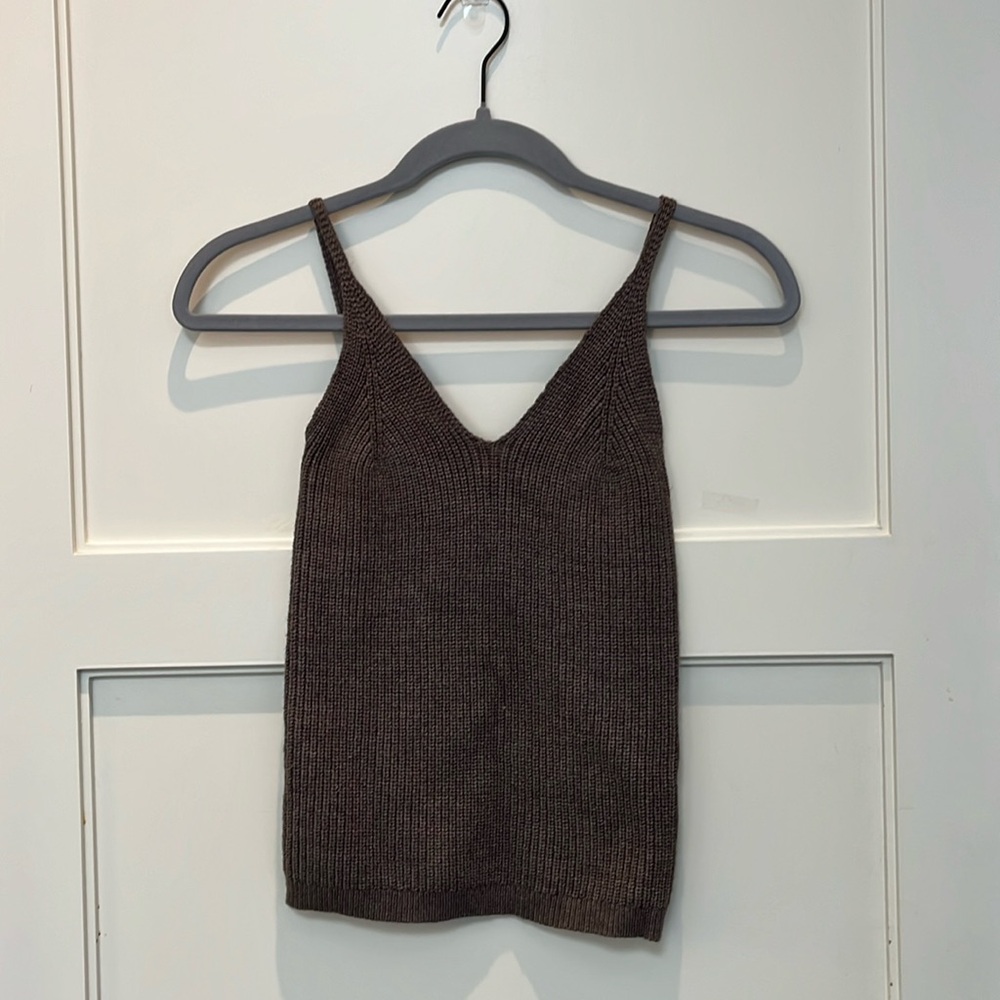 Grade & Gather brown knit camisole -  size small juniors